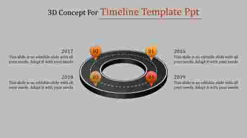 timeline template ppt-3D Concept For Timeline Template Ppt